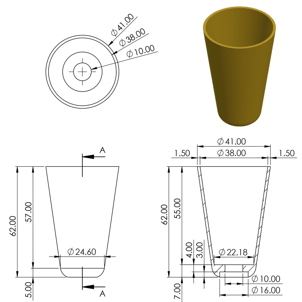 Palms Antique Leg Cup