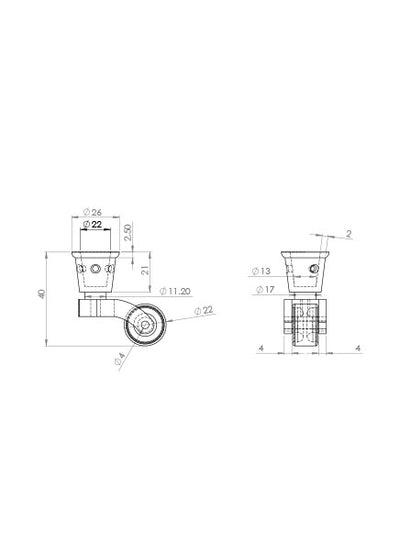 0.86" (22mm) - Including Screws