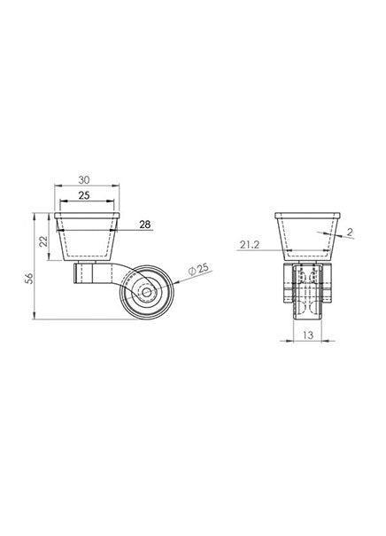 1 Inch (25mm) - Including Screws