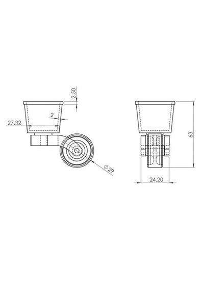 1 1/8 Inch (29mm) - Including Screws