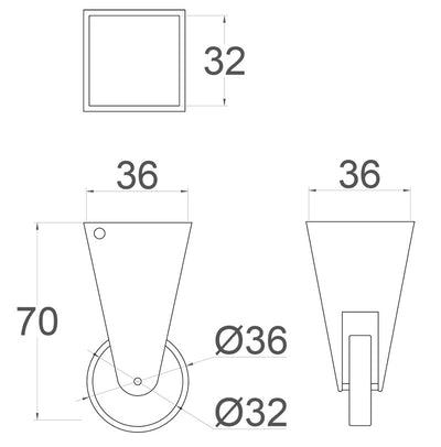 1 1/4 Inch (32mm) - Including Screws